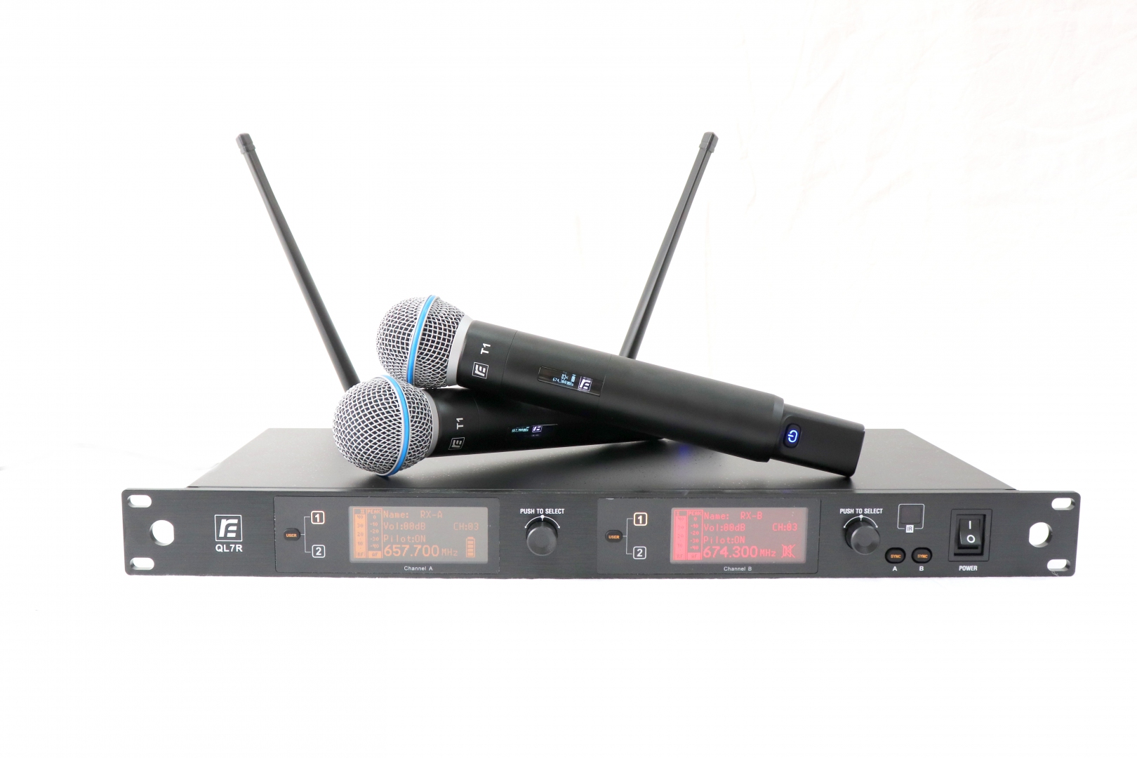 RFIntell QL7R/T1-B 720,500-754,000 МГц 2-канальная радиосистема с 2-мя ручными микрофонами в Пензенской области
