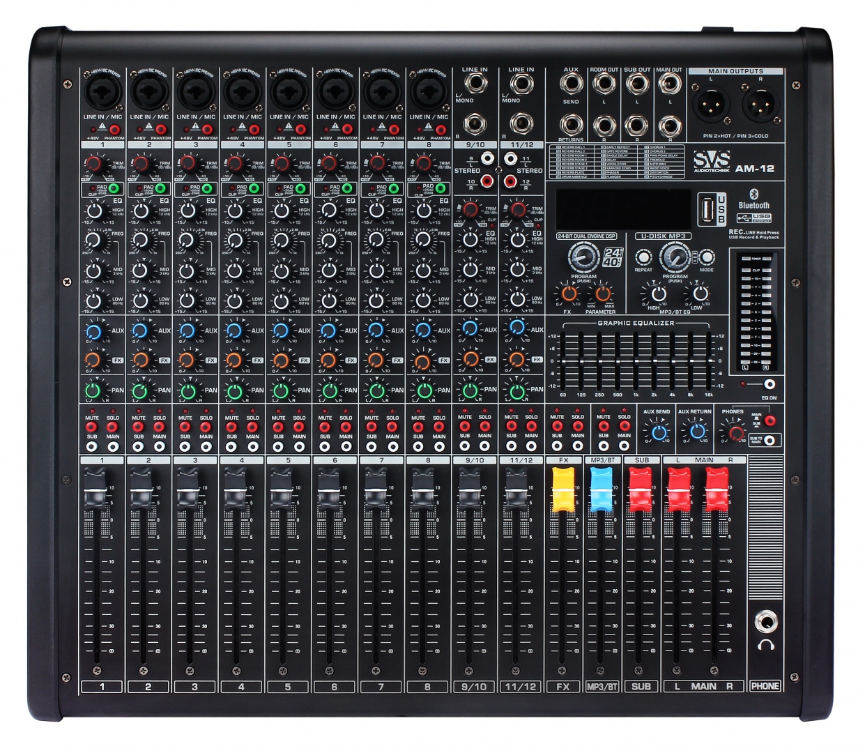 SVS Audiotechnik mixers AM-12 Микшерный пульт аналоговый, 12-канальный в Пензенской области